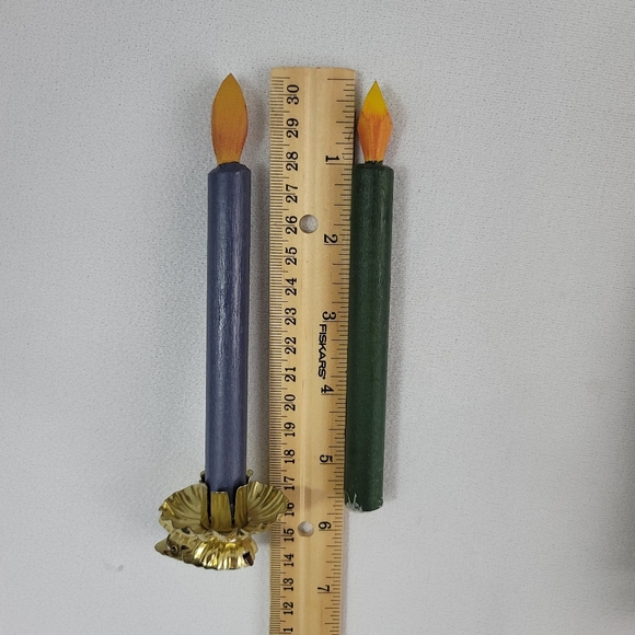 (8) Wooden Candles With Flame - Picture 8 of 9